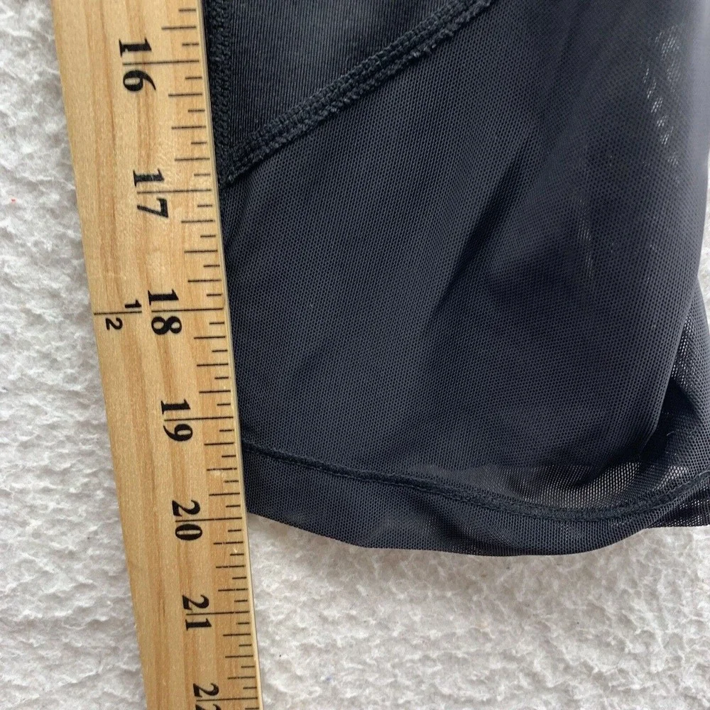Athleta Capri Leggings Womens Small S Black Sheer‎ Mesh Activewear Athleisure